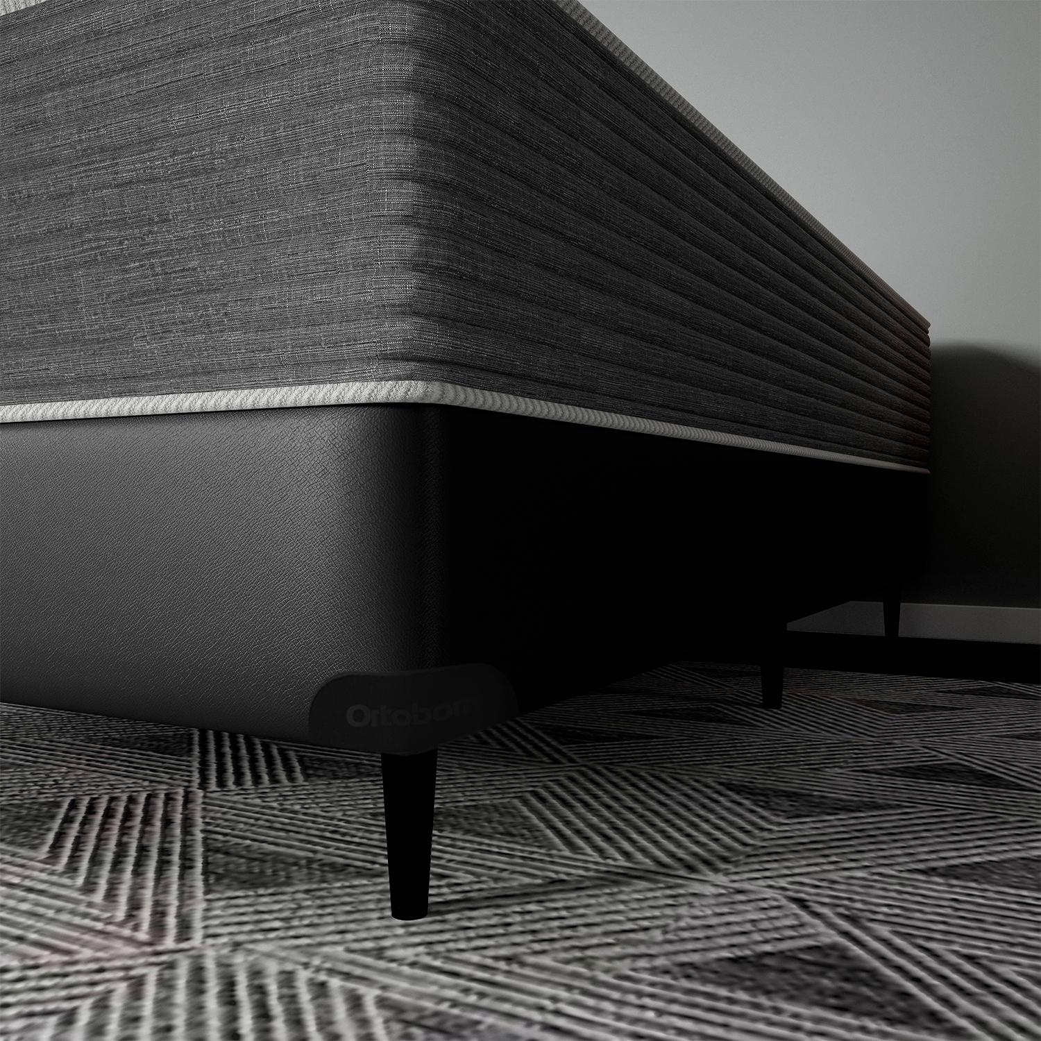 Base Sommier Preto Solteiro (88x188x23) - Ortobom