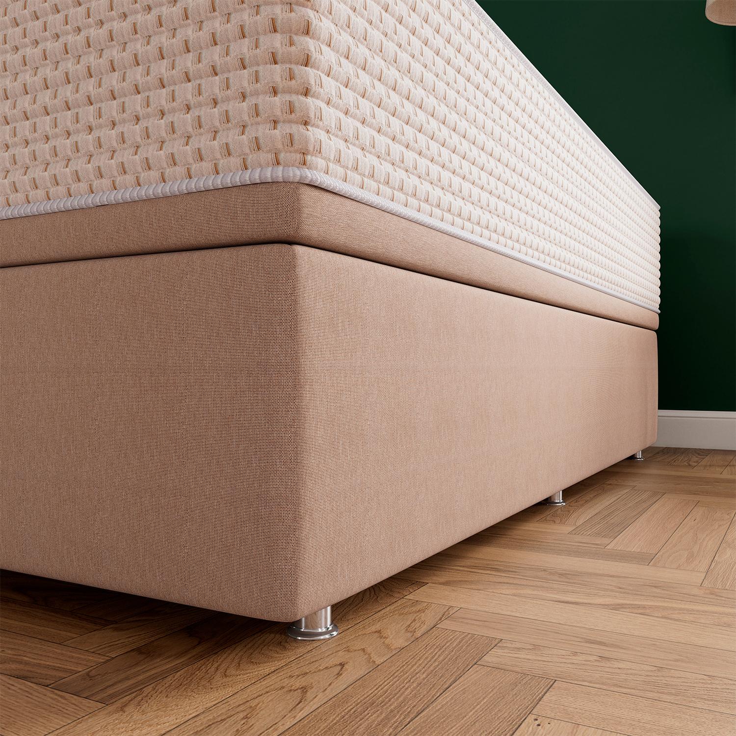Base Baú Linho Bege Super King (193x203x39) - Ortobom
