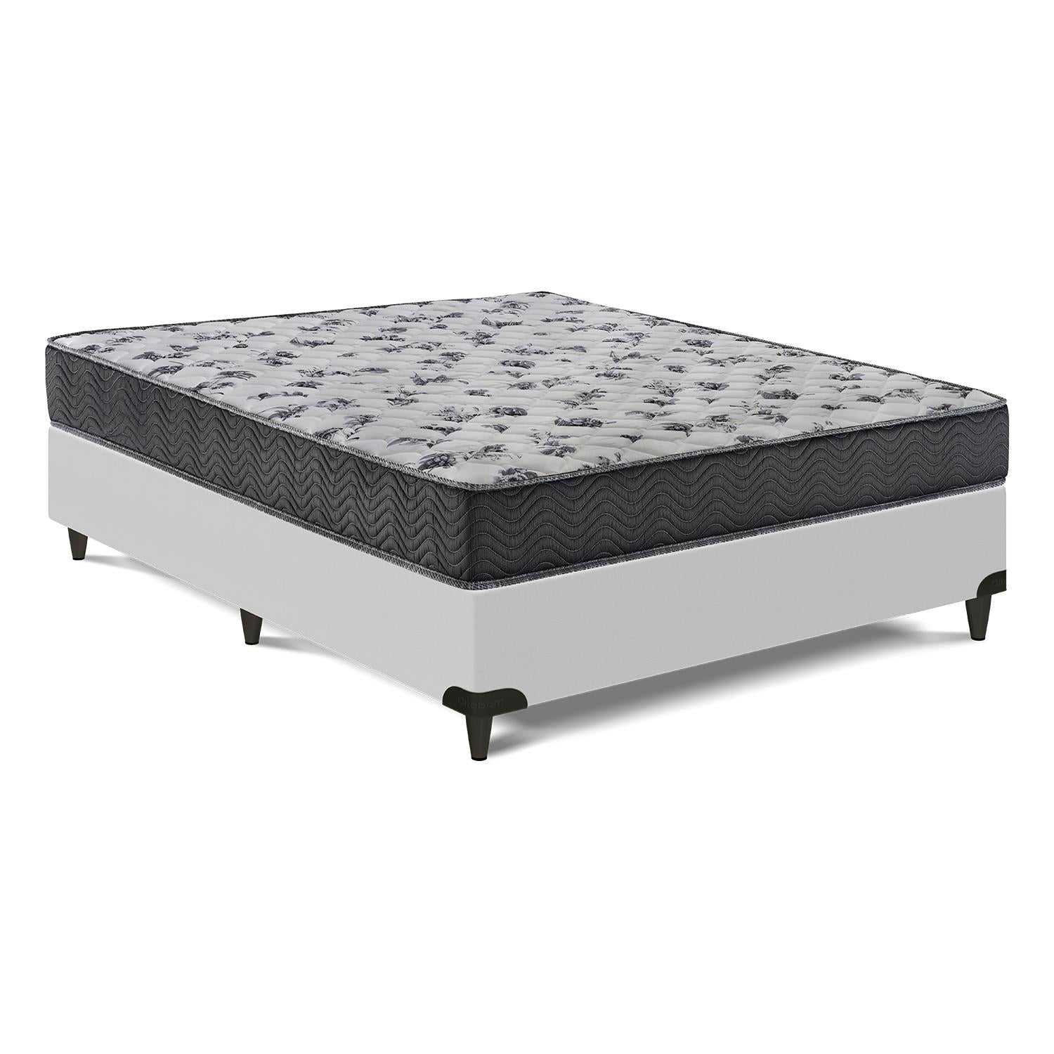 Cama Box e Colchão  Iso 100 D33 - Casal  (138x188)- Ortobom