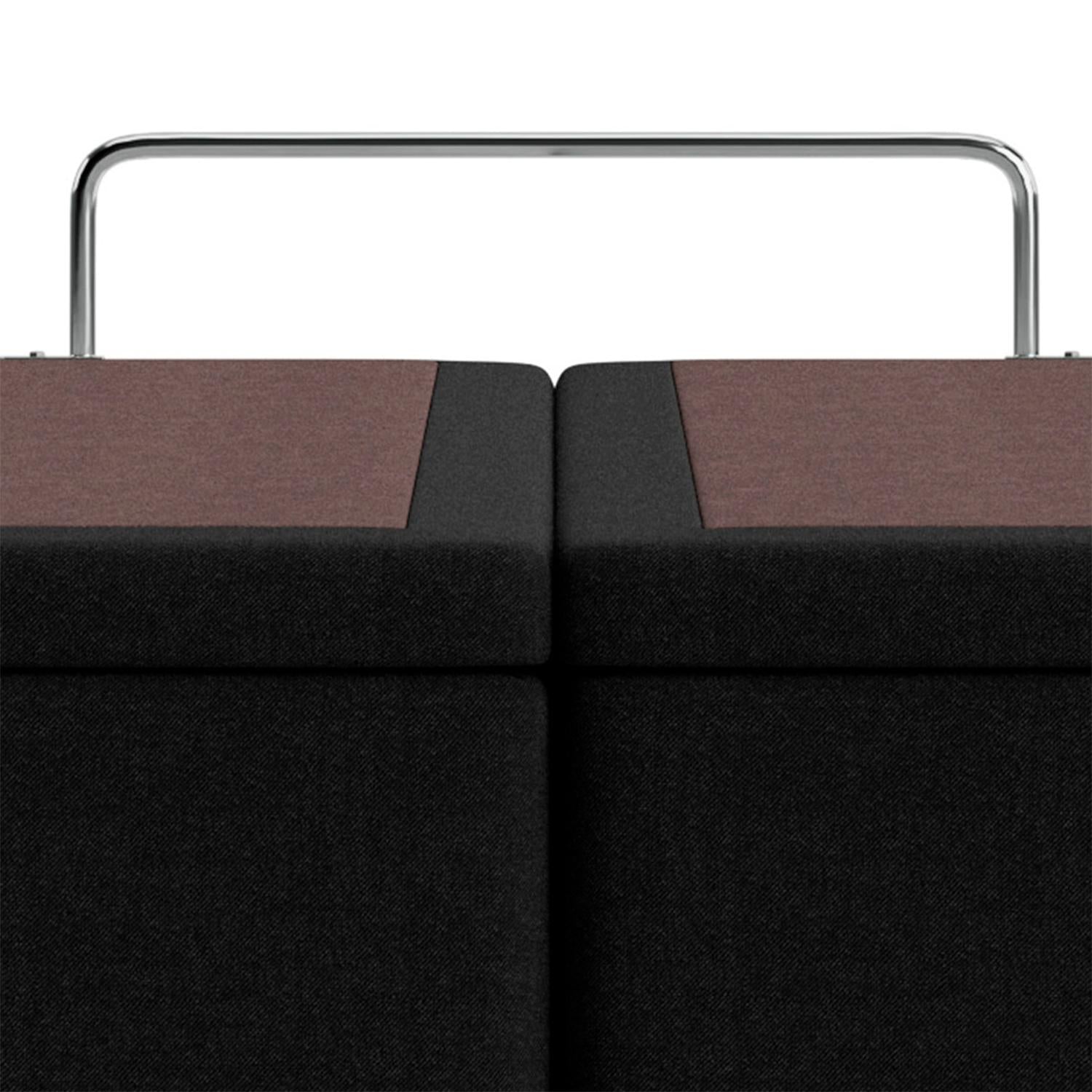 Base Baú Linho Preto Super King (193x203x39) - Ortobom