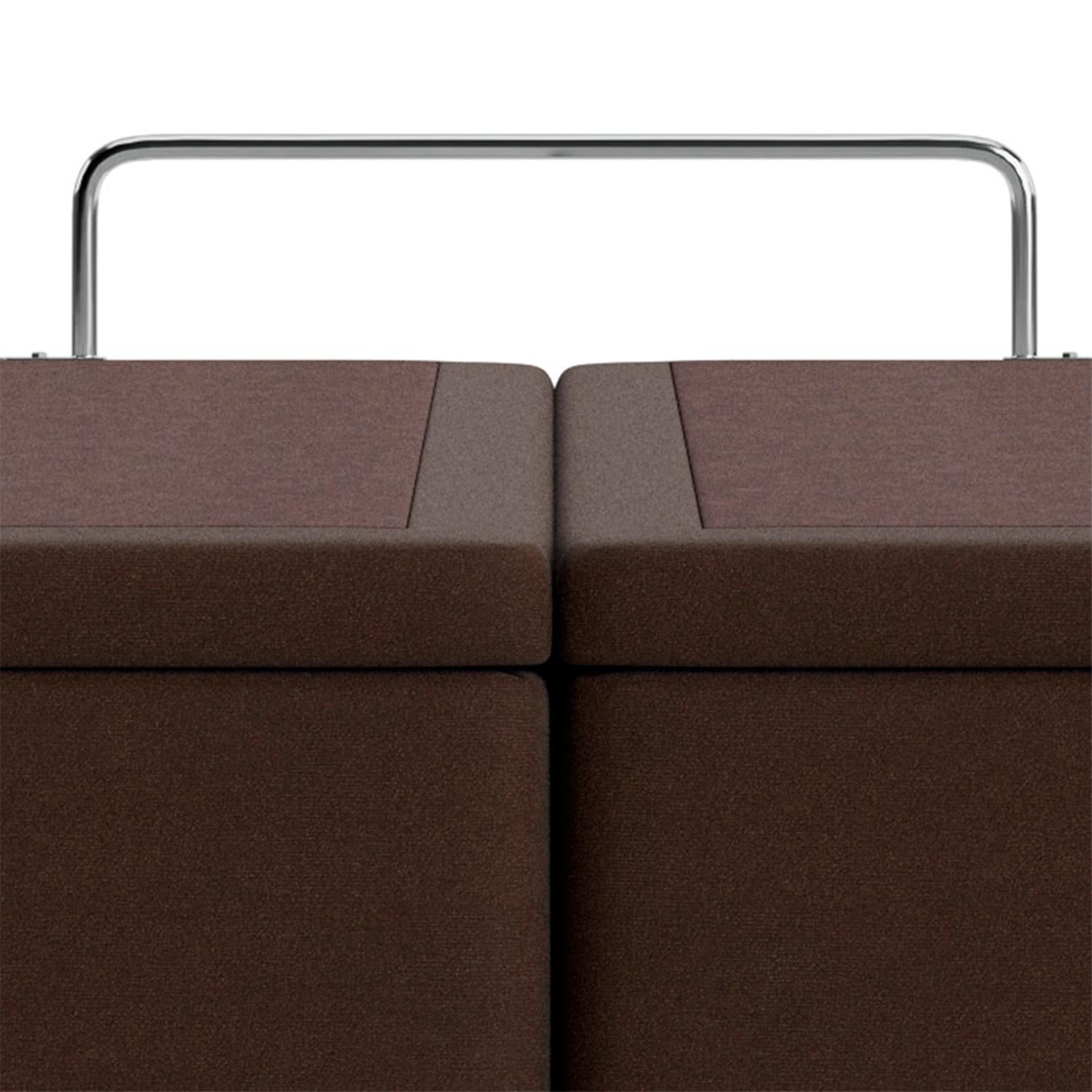 Base Baú Phy Camurça Marrom Queen (158x198x39) - Ortobom