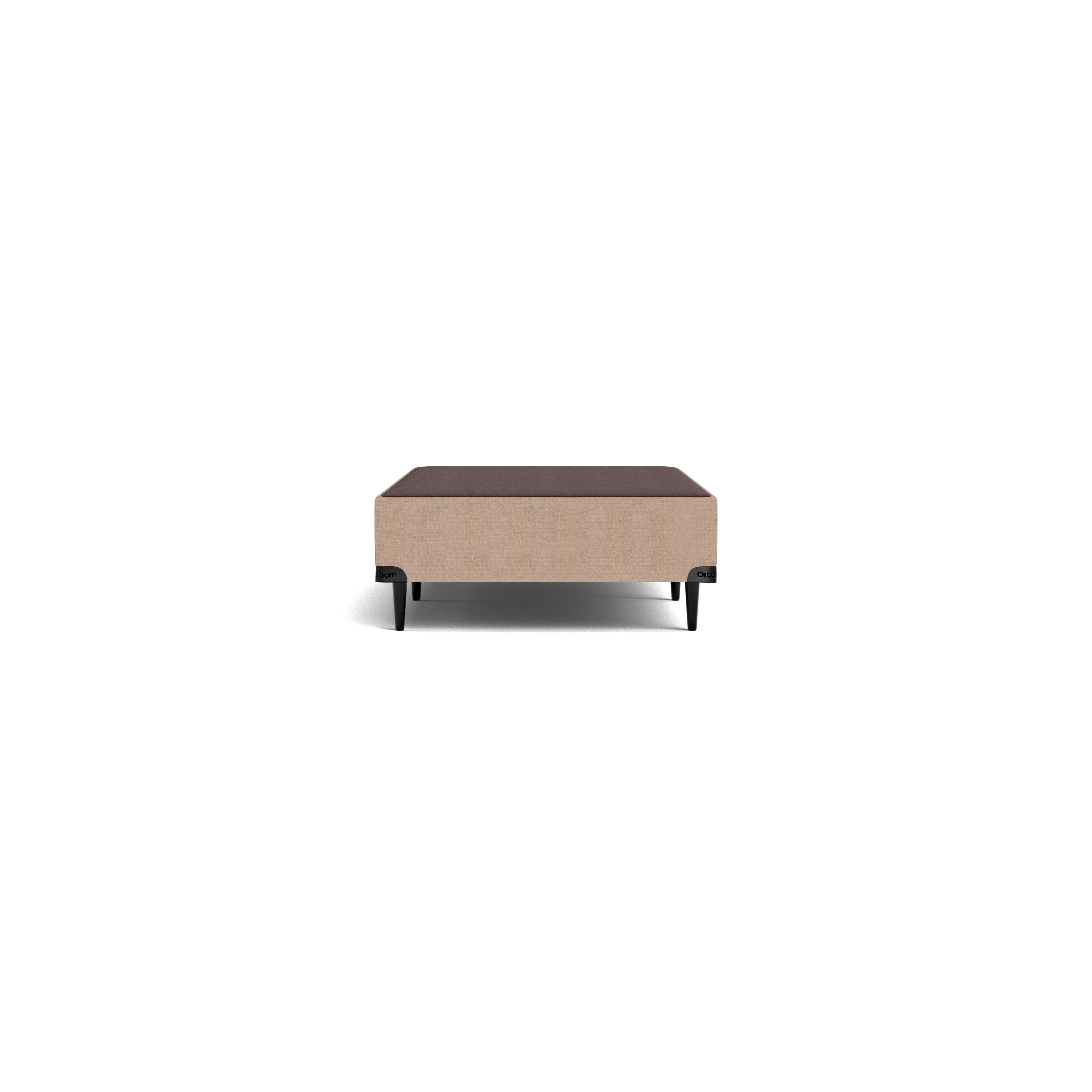 Base Sommier Linho Bege Solteiro (88x188x23) - Ortobom